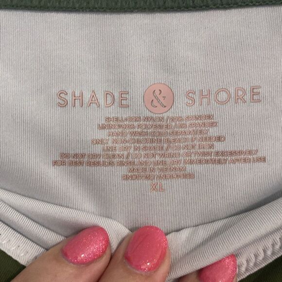 Shade and shore- Dark solid olive green bikini bottoms- high rise- Size XL - Picture 3 of 3